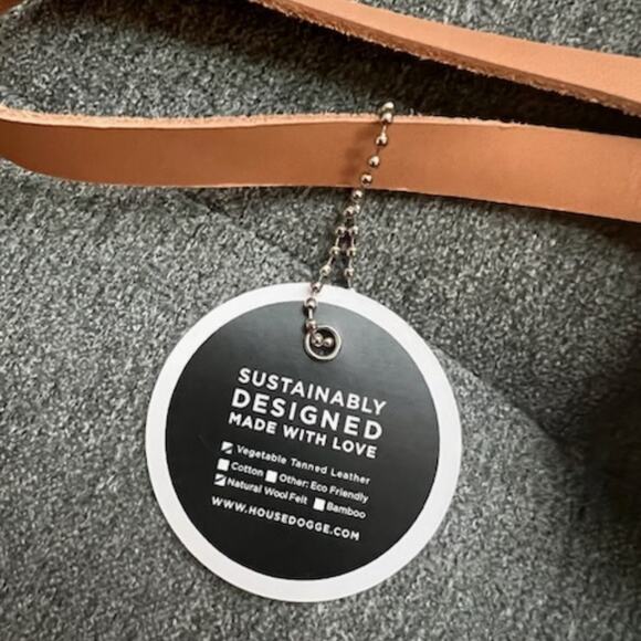 Wool Pooch Pouch Waste Bag Dispenser, Oatmeal Color, Functional Decor, Dog, Pet - Picture 6 of 6